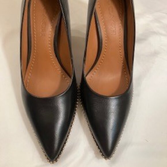 Coach Women's Samantha Pointed Toe Leather Pumps 7B - Picture 1 of 11